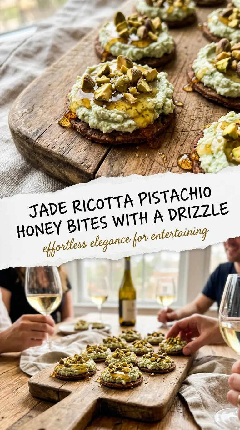 Ricotta Pistachio Honey Bites creamy crunchy sweet