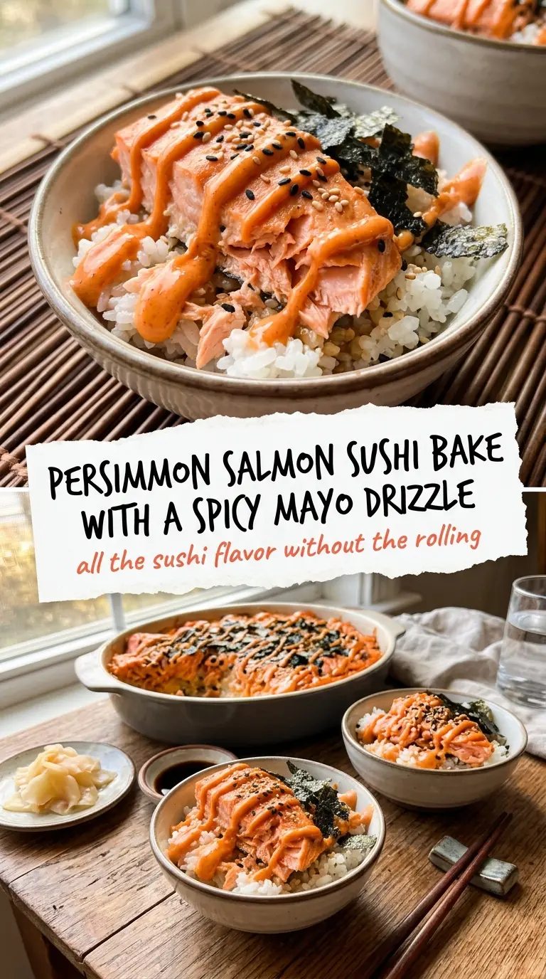 Salmon sushi bake creamy spicy nori