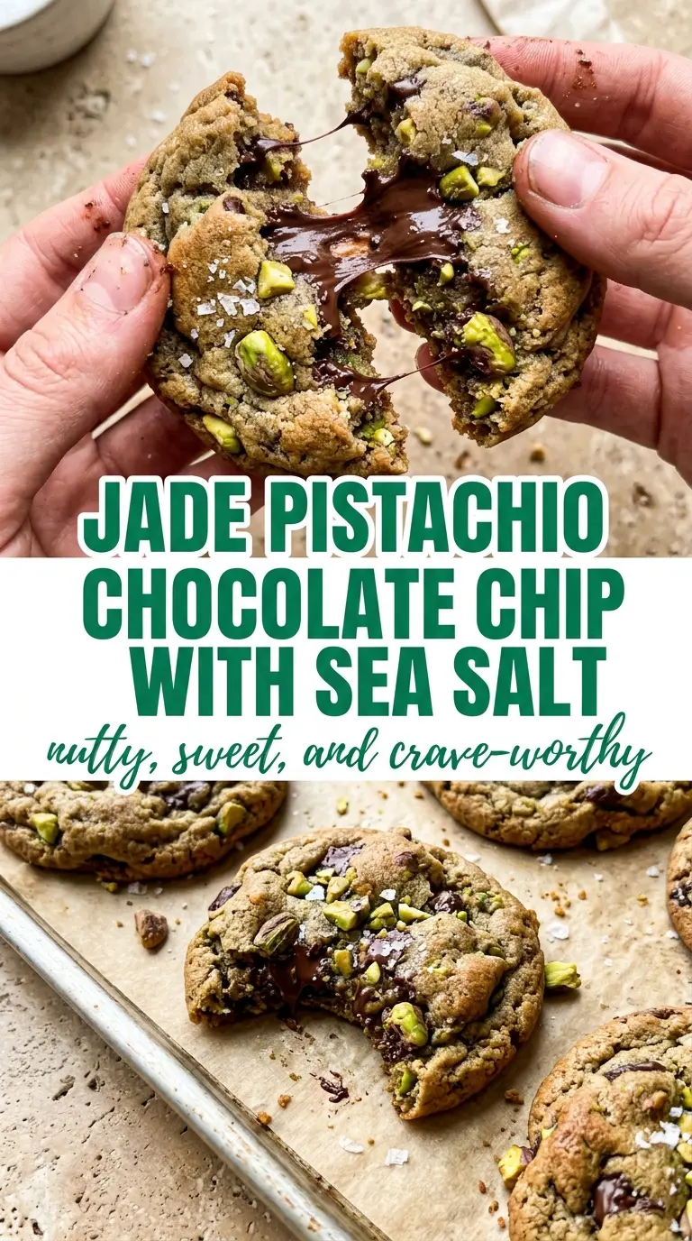 Salted Pistachio Chocolate Chip Cookies chewy nutty chocolate