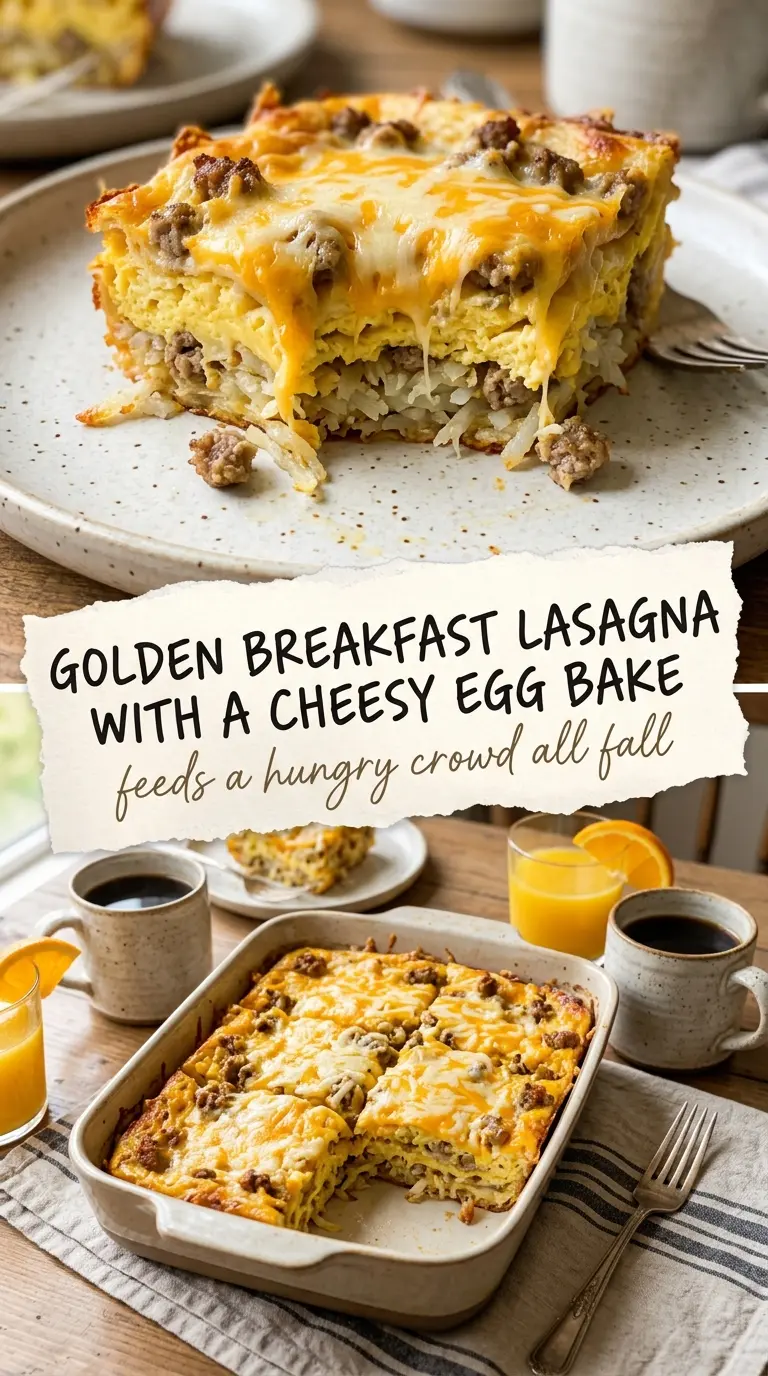 Ultimate Breakfast Lasagna cheesy hash browns sausage